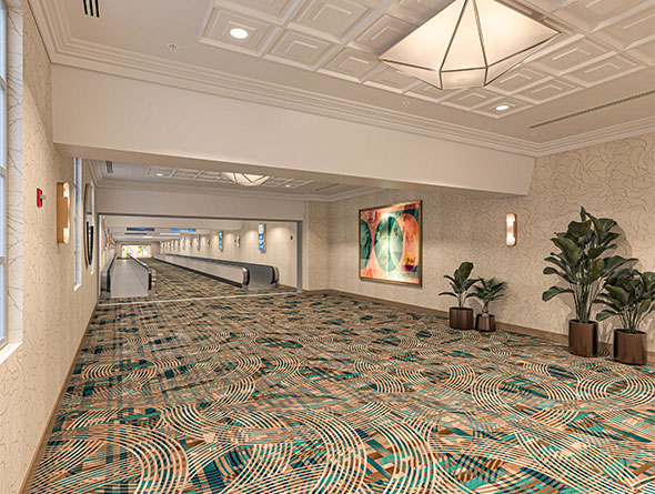 renovated promenade walkway